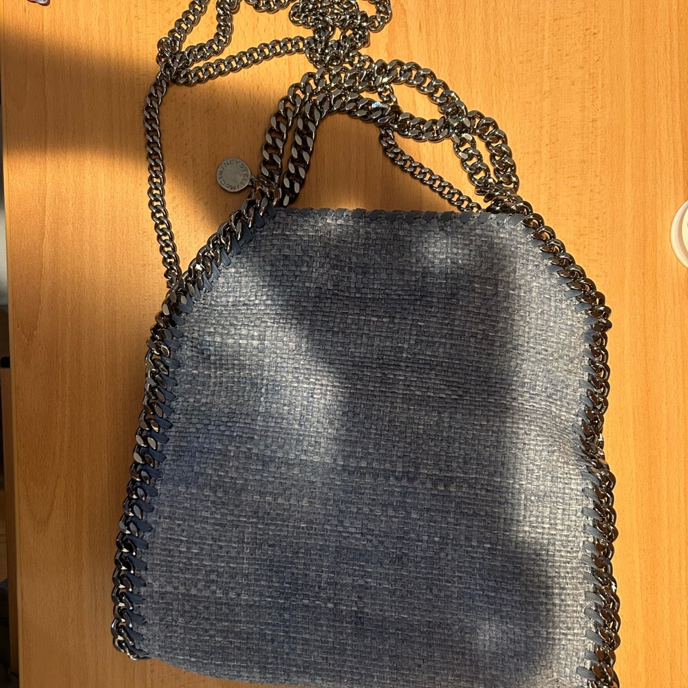 Stylish Gray Chain Tote Bag. STELLA MCCARTNEY.